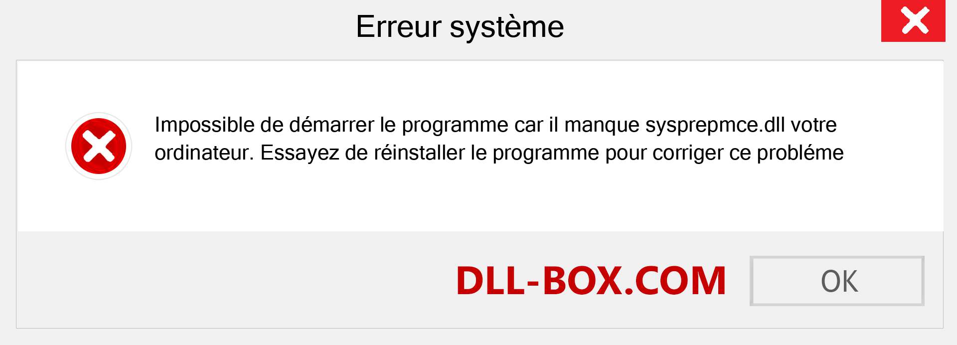 Le fichier sysprepmce.dll est manquant ?. Télécharger pour Windows 7, 8, 10 - Correction de l'erreur manquante sysprepmce dll sur Windows, photos, images